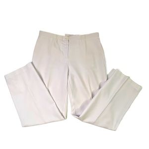 DRESS Barn High Rise White Pants Flat Front Fully Lined  Size 12